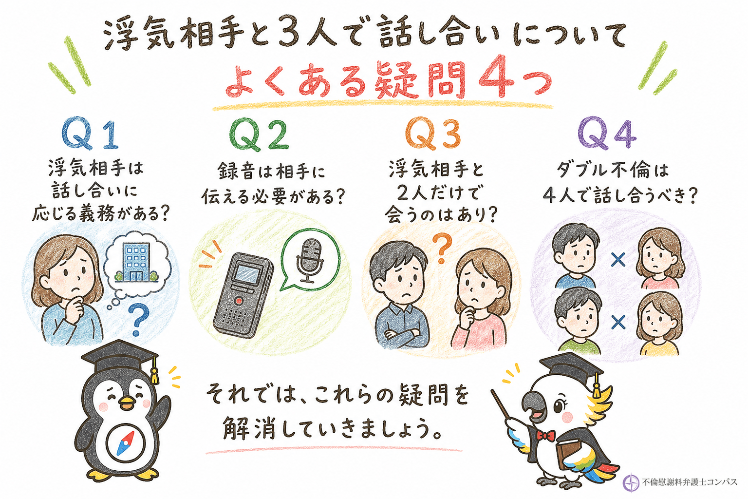 ９章　浮気相手と３人で話し合いについてよくある疑問４つ